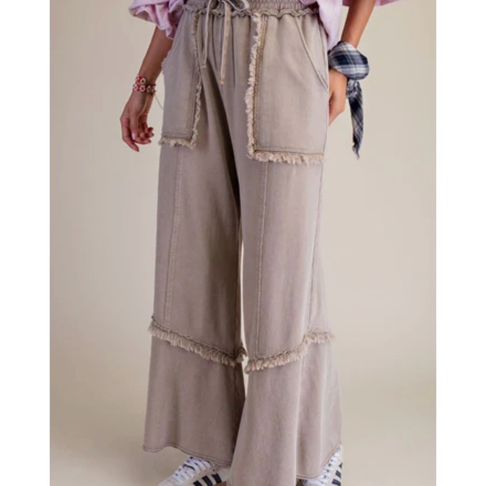 Easel Mineral Washed Fray Pants NWT - Picture 2 of 6